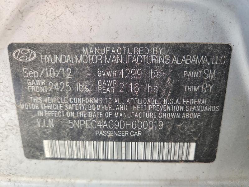 Продажа на аукционе авто 2013 Hyundai Sonata, vin: 5NPEC4AC9DH600019, номер лота: 54979936
