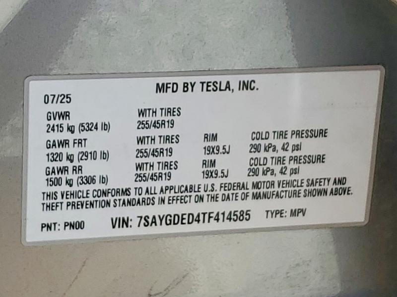 Aukcja sprzedaży 2026 Tesla Model Y, vin: 7SAYGDED4TF414585, numer aukcji: 55631626