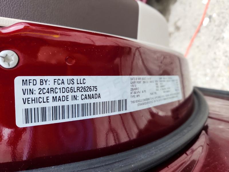 2020 Chrysler Voyager მანქანა იყიდება აუქციონზე, vin: 2C4RC1DG6LR262675, აუქციონის ნომერი: 53330206