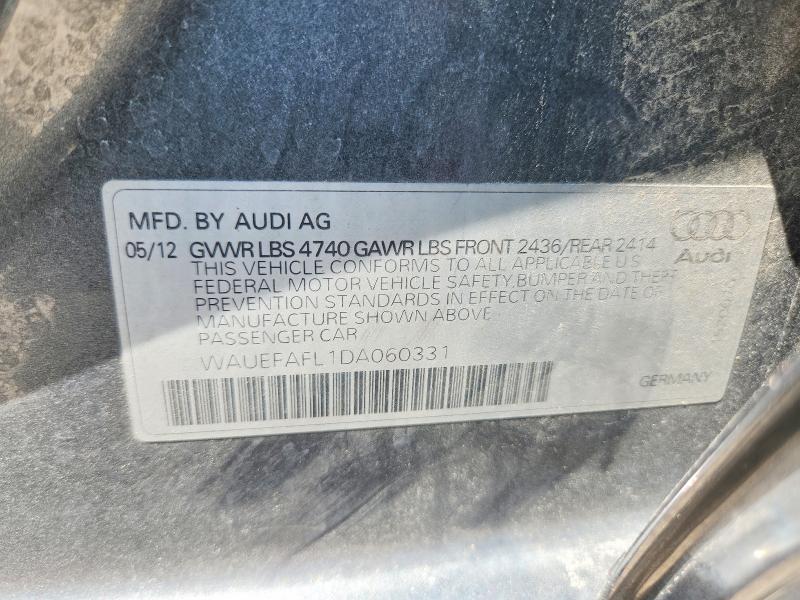 Aukcja sprzedaży 2013 Audi A4, vin: WAUEFAFL1DA060331, numer aukcji: 55433476