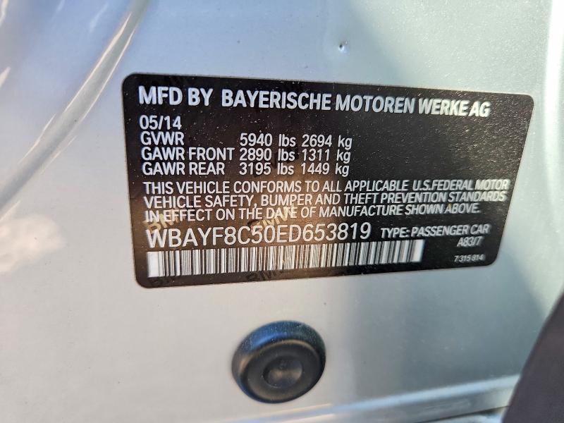 Aukcja sprzedaży 2014 Bmw 750, vin: WBAYF8C50ED653819, numer aukcji: 53689516