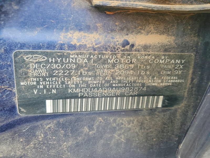 Aukcja sprzedaży 2010 Hyundai Elantra, vin: KMHDU4AD9AU982874, numer aukcji: 51647416