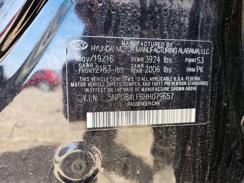 2017 Hyundai Elantra მანქანა იყიდება აუქციონზე, vin: 5NPD84LF6HH079657, აუქციონის ნომერი: 55072466