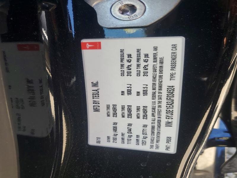 53825686 :رقم المزاد ، 5YJ3E1EA3JF034524 vin ، 2018 Tesla Model 3 مزاد بيع