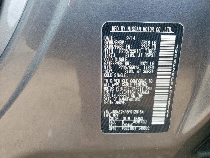 Продаж на аукціоні авто 2015 Nissan Quest, vin: JN8AE2KP8F9120164, номер лоту: 53241016