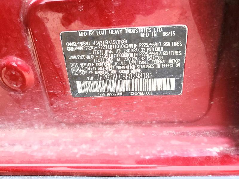 Продажа на аукционе авто 2015 Subaru Xv Crosstrek, vin: JF2GPAFC8F8298181, номер лота: 53923886