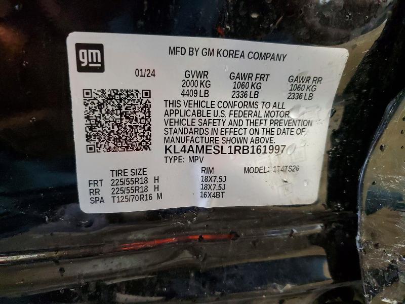 53333726 :رقم المزاد ، KL4AMESL1RB161997 vin ، 2024 Buick Encore Gx مزاد بيع