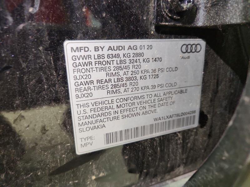 55315046 :رقم المزاد ، WA1LXAF78LD004288 vin ، 2020 Audi Q7 مزاد بيع