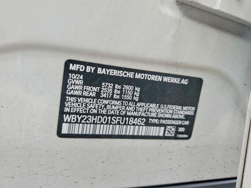 Aukcja sprzedaży 2025 Bmw I4, vin: WBY23HD01SFU18462, numer aukcji: 55056626