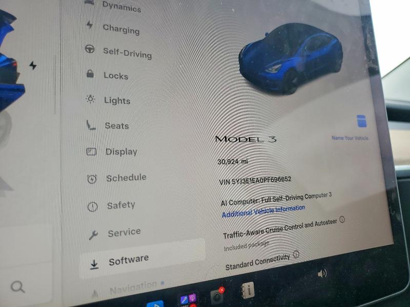 54985486 :رقم المزاد ، 5YJ3E1EA0PF696652 vin ، 2023 Tesla Model 3 مزاد بيع