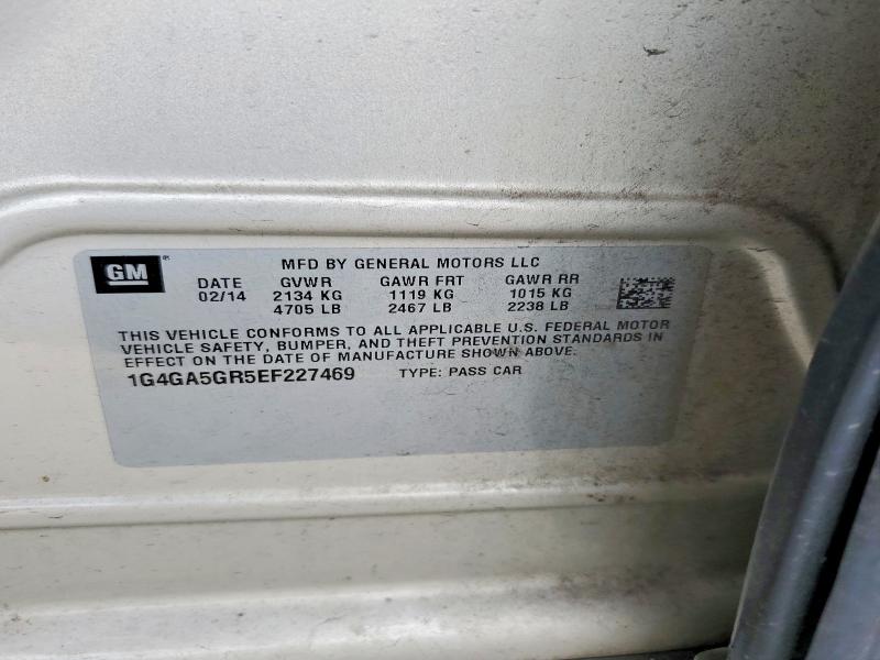 Auction sale of the 2014 Buick Lacrosse, vin: 1G4GA5GR5EF227469, lot number: 54663726