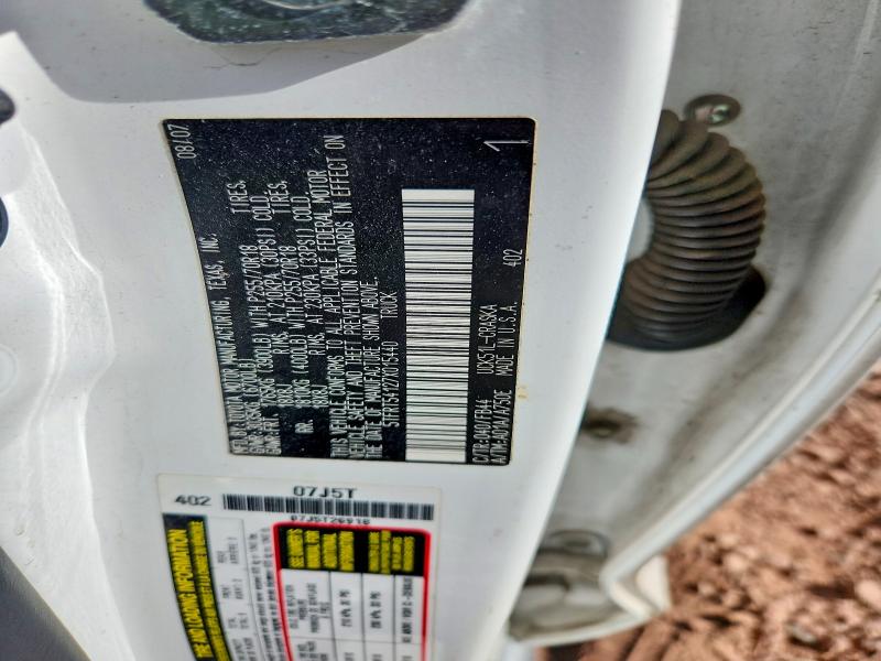 54439586 :رقم المزاد ، 5TFRT54127X015440 vin ، 2007 Toyota Tundra مزاد بيع