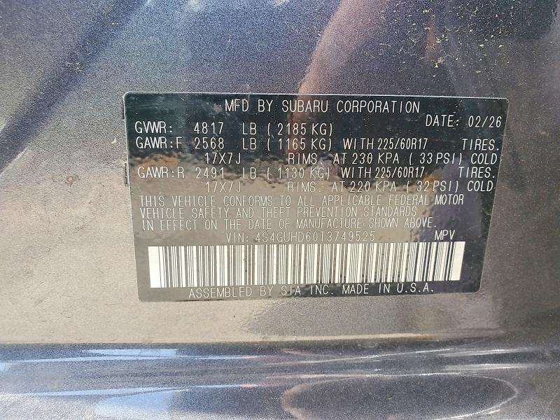 Продажа на аукционе авто 2026 Subaru Crosstrek, vin: 4S4GUHD60T3749525, номер лота: 53028566