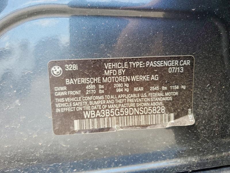 Продаж на аукціоні авто 2013 Bmw 328, vin: WBA3B5G59DNS05828, номер лоту: 52925416
