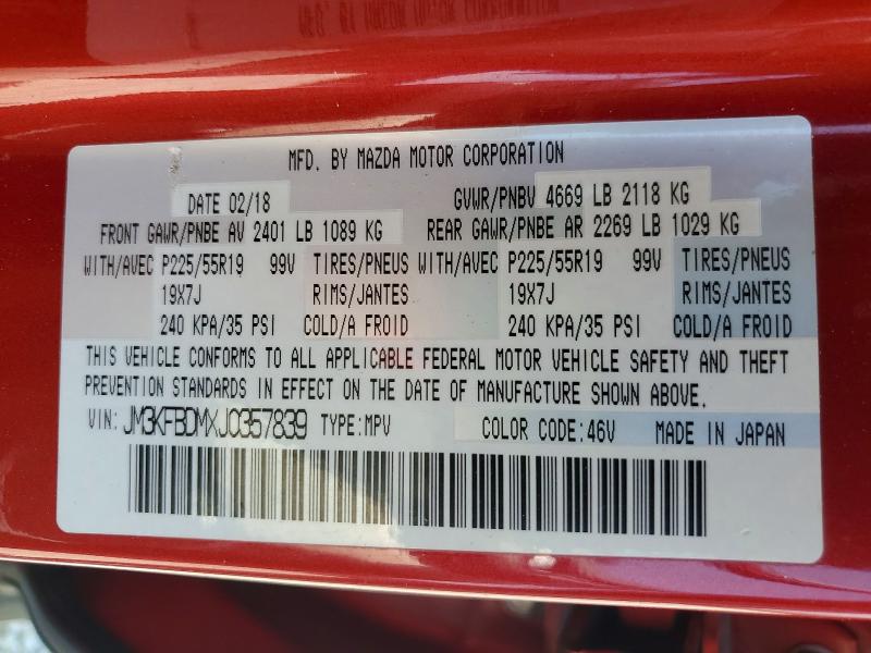 Aukcja sprzedaży 2018 Mazda Cx-5, vin: JM3KFBDMXJ0357839, numer aukcji: 53645646
