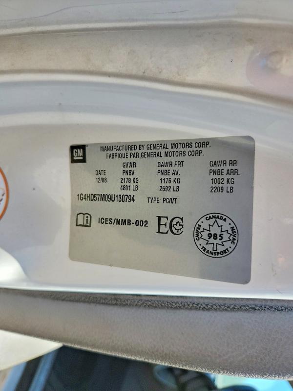 Aukcja sprzedaży 2009 Buick Lucerne, vin: 1G4HD57M09U130794, numer aukcji: 53935176