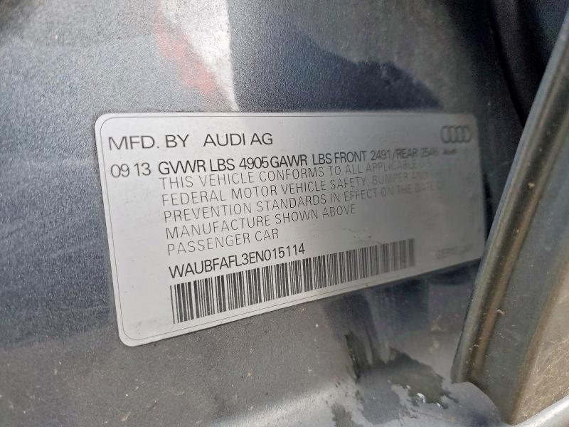 Продаж на аукціоні авто 2014 Audi A4, vin: WAUBFAFL3EN015114, номер лоту: 53815166