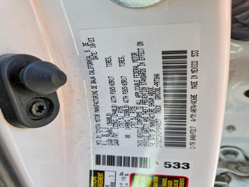 53769176 :رقم المزاد ، 3TMBZ5DN3PM040257 vin ، 2023 Toyota Tacoma مزاد بيع