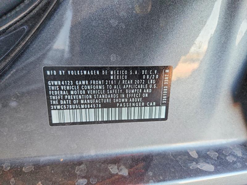Продаж на аукціоні авто 2020 Volkswagen Jetta, vin: 3VWC57BU5LM084578, номер лоту: 52213526