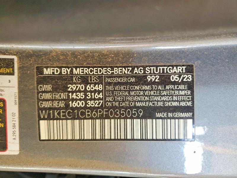 Продажа на аукционе авто 2023 Mercedes-benz Eqe Sedan, vin: W1KEG1CB6PF035059, номер лота: 54225006