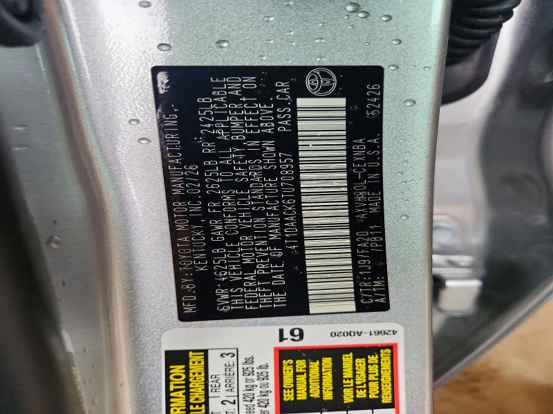 54130826 :رقم المزاد ، 4T1DAACK6TU708957 vin ، 2026 Toyota Camry مزاد بيع