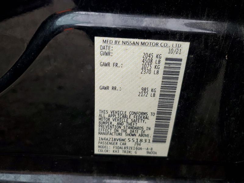 Aukcja sprzedaży 2022 Nissan Leaf, vin: 1N4AZ1BV6NC551831, numer aukcji: 54824976