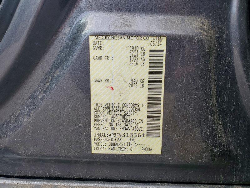 Aukcja sprzedaży 2015 Nissan Altima, vin: 1N4AL3AP9FN313364, numer aukcji: 55092206