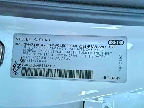 52973036 :رقم المزاد ، WAUEFGFF5F1132812 vin ، 2015 Audi A3 مزاد بيع