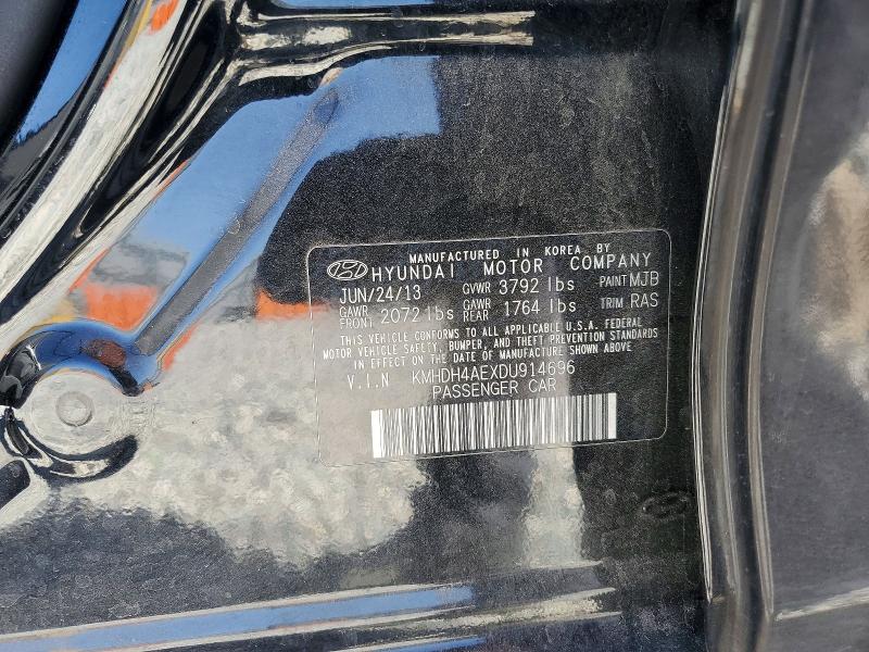 Продажа на аукционе авто 2013 Hyundai Elantra, vin: KMHDH4AEXDU914696, номер лота: 54913416