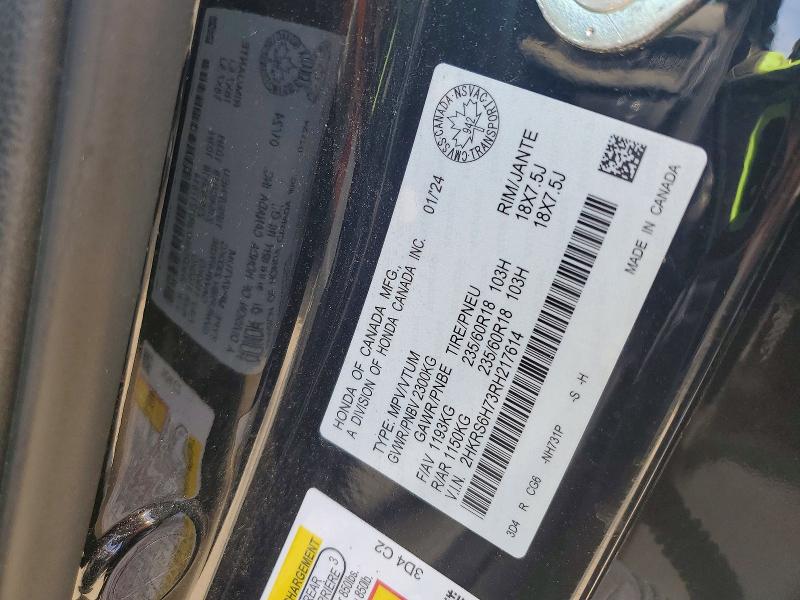 Продажа на аукционе авто 2024 Honda Cr-v, vin: 2HKRS6H73RH217614, номер лота: 55043776