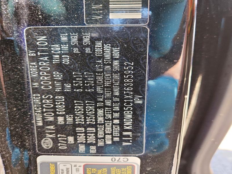 Aukcja sprzedaży 2018 Kia Sedona, vin: KNDMB5C1XJ6385952, numer aukcji: 53599416