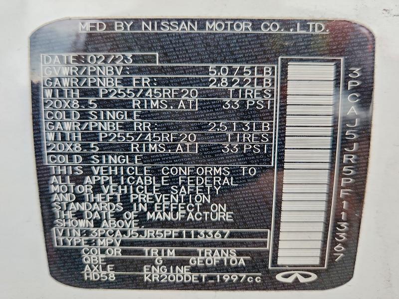 Продаж на аукціоні авто 2023 Infiniti Qx55, vin: 3PCAJ5JR5PF113367, номер лоту: 53563616