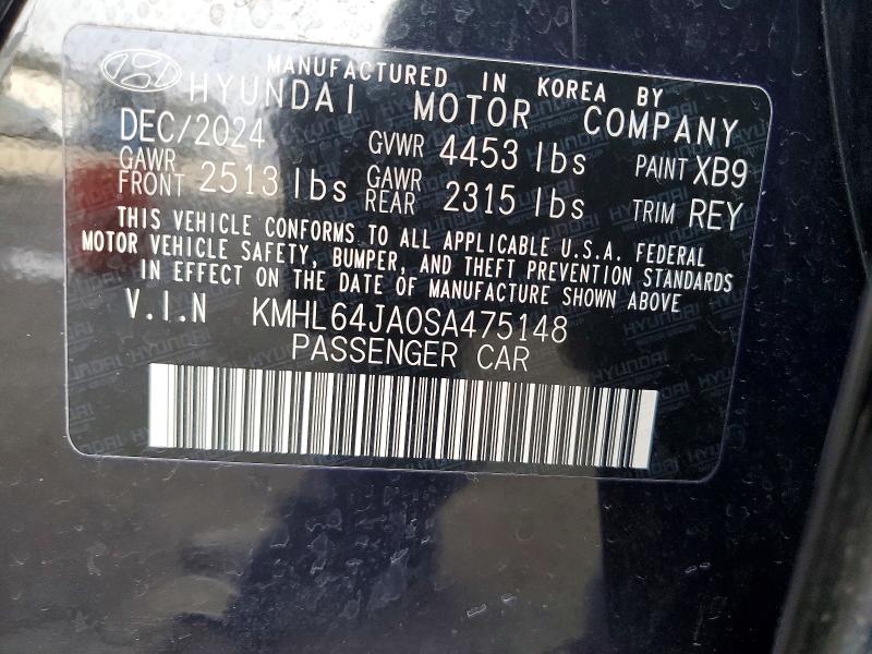 Продаж на аукціоні авто 2025 Hyundai Sonata, vin: KMHL64JA0SA475148, номер лоту: 54925976