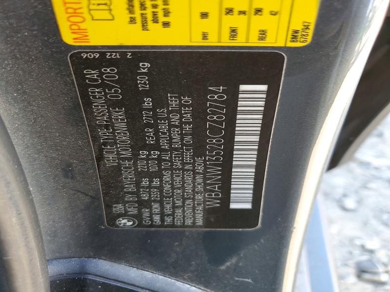 52959406 :رقم المزاد ، WBANW13528CZ82784 vin ، 2008 Bmw 535 مزاد بيع
