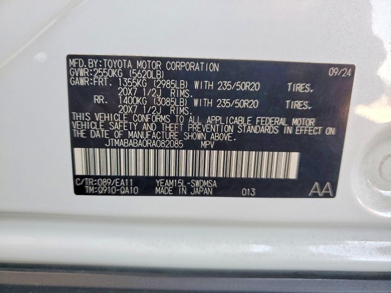 Продаж на аукціоні авто 2024 Subaru Solterra, vin: JTMABABA0RA082085, номер лоту: 54405986