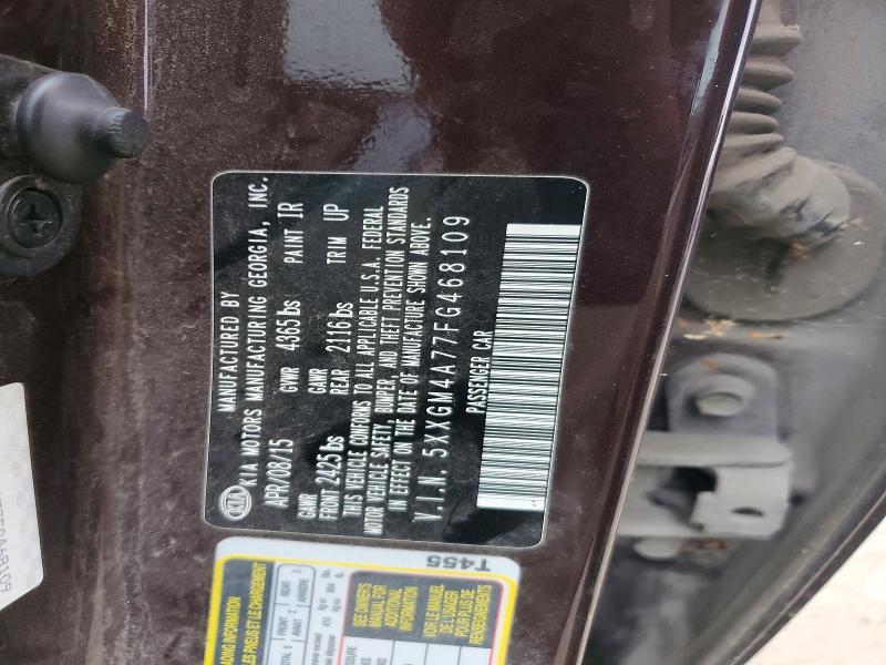Aukcja sprzedaży 2015 Kia Optima, vin: 5XXGM4A77FG468109, numer aukcji: 54601776