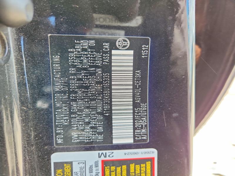 Продаж на аукціоні авто 2011 Toyota Camry, vin: 4T1BF3EK6BU165335, номер лоту: 54549866