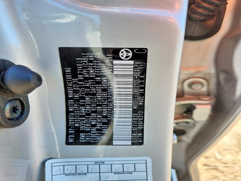 2020 Toyota Corolla მანქანა იყიდება აუქციონზე, vin: 5YFEPRAE1LP116432, აუქციონის ნომერი: 52177686