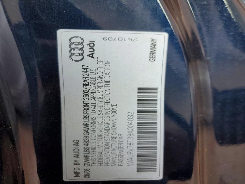 Aukcja sprzedaży 2009 Audi S5, vin: WAURV78T39A004032, numer aukcji: 52421346