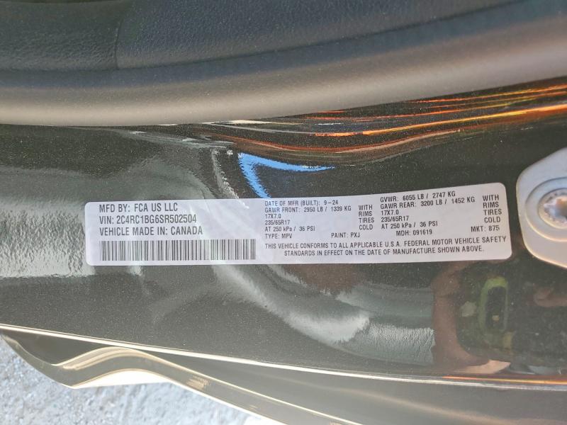53635226 :رقم المزاد ، 2C4RC1BG6SR502504 vin ، 2025 Chrysler Pacifica مزاد بيع