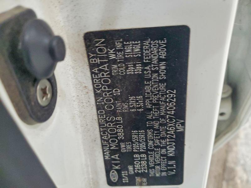 Продажа на аукционе авто 2012 Kia Soul, vin: KNDJT2A6XC7406292, номер лота: 54519206