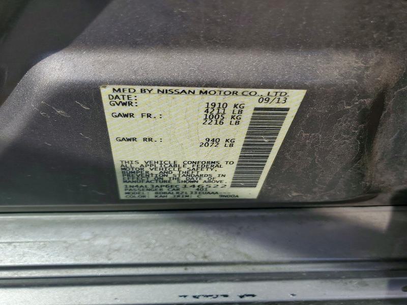 Продаж на аукціоні авто 2014 Nissan Altima, vin: 1N4AL3AP6EC146522, номер лоту: 52855066