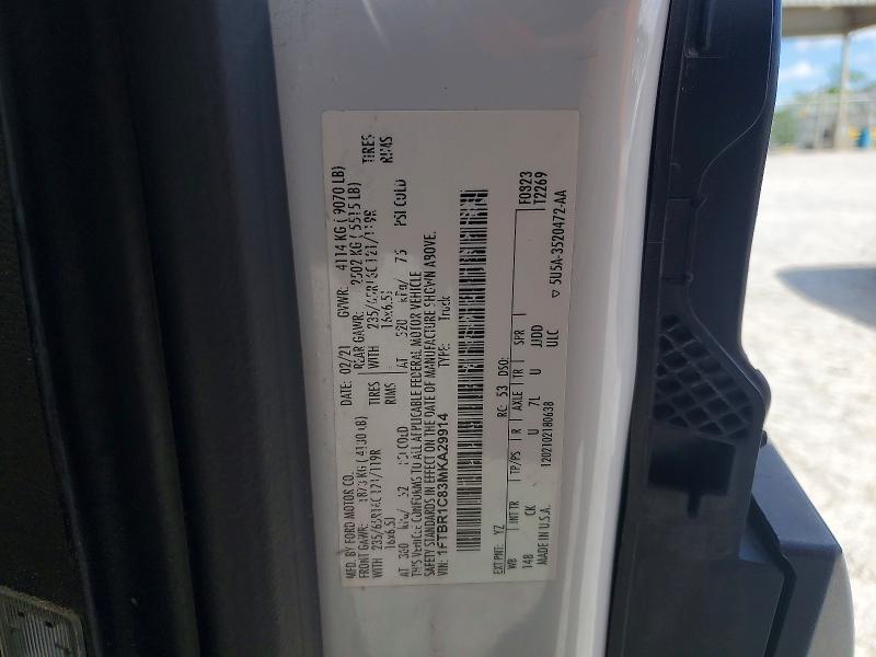 52730276 :رقم المزاد ، 1FTBR1C83MKA29914 vin ، 2021 Ford Transit مزاد بيع