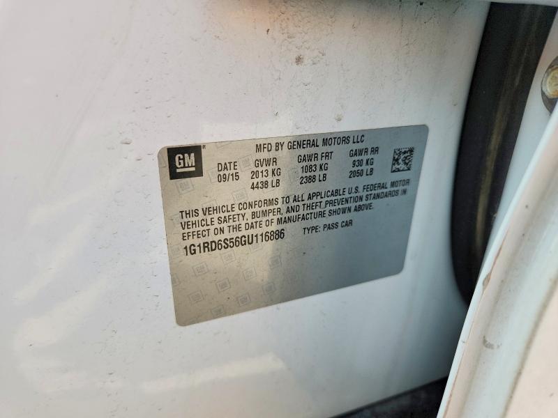 Продаж на аукціоні авто 2016 Chevrolet Volt, vin: 1G1RD6S56GU116886, номер лоту: 52778456
