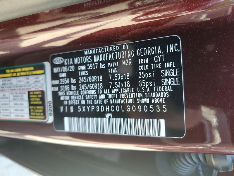 Aukcja sprzedaży 2020 Kia Telluride, vin: 5XYP3DHC0LG090535, numer aukcji: 55275926