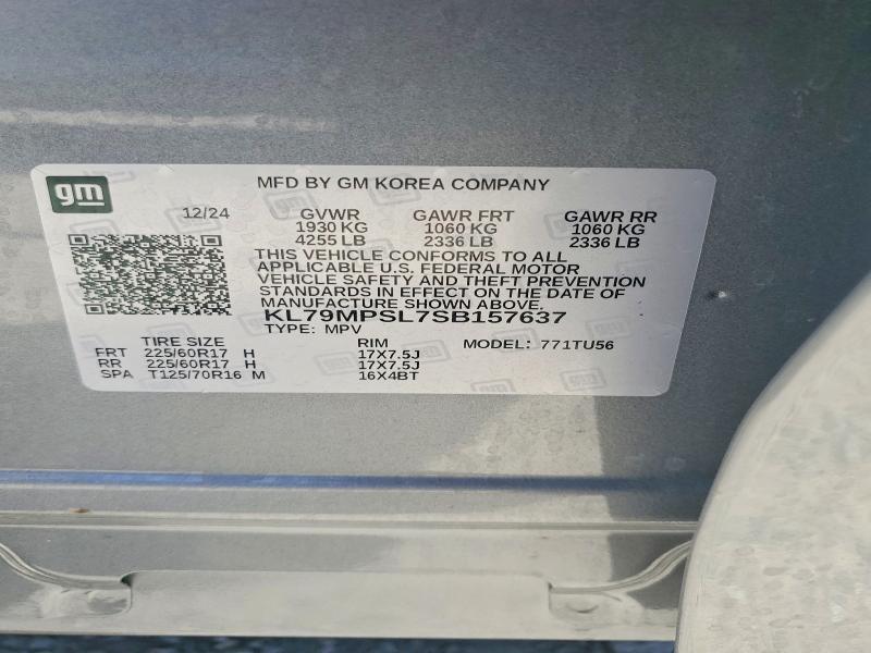 Aukcja sprzedaży 2025 Chevrolet Trailblazer, vin: KL79MPSL7SB157637, numer aukcji: 52897766