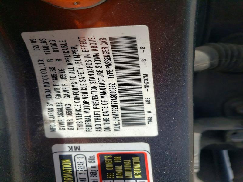 Продаж на аукціоні авто 2010 Honda Insight, vin: JHMZE2H77AS000992, номер лоту: 52165786