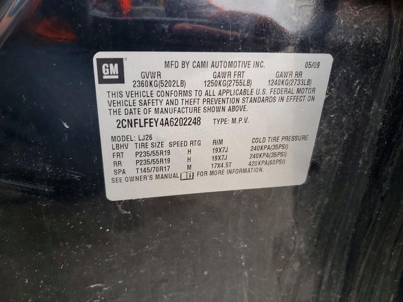 Продаж на аукціоні авто 2010 Chevrolet Equinox, vin: 2CNFLFEY4A6202248, номер лоту: 54825026