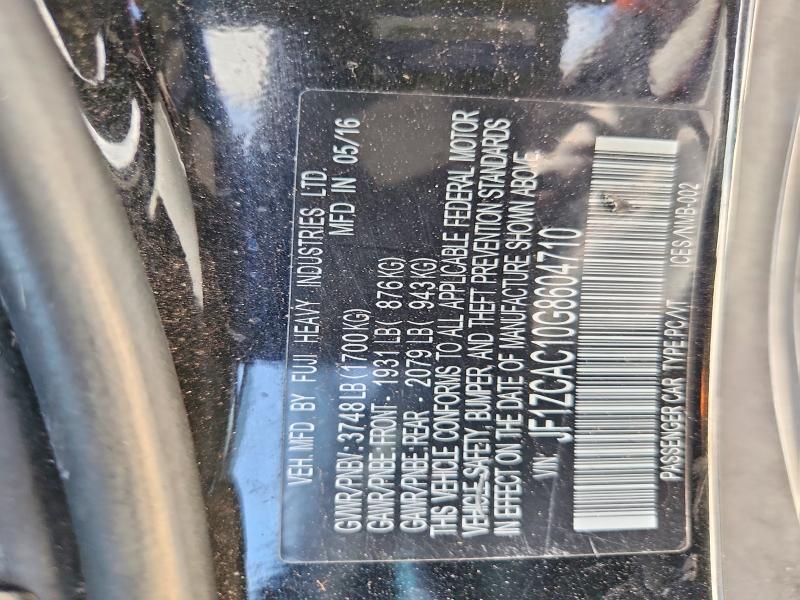 Aukcja sprzedaży 2016 Subaru Brz, vin: JF1ZCAC10G8604710, numer aukcji: 53881226