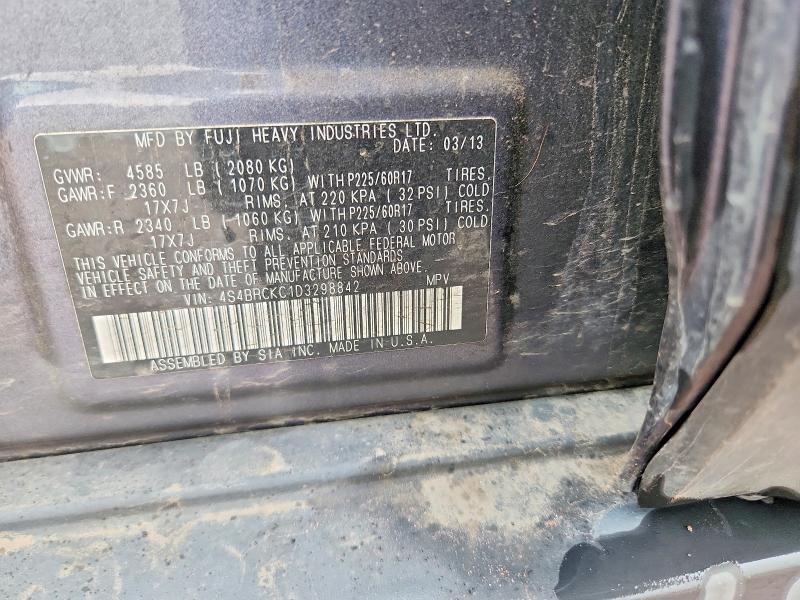 Продаж на аукціоні авто 2013 Subaru Outback, vin: 4S4BRCKC1D3298842, номер лоту: 54016886